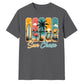 Retro Sun Chase Coastal Beach Summer Graphic Unisex T-Shirt
