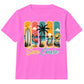 Retro Sun Chase Tropical Beach Graphic Summer Kids T-Shirt