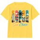 Retro Sun Chase Tropical Beach Graphic Summer Kids T-Shirt