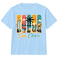 Retro Sun Chase Tropical Beach Graphic Summer Kids T-Shirt