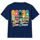 Retro Sun Chase Tropical Beach Graphic Summer Kids T-Shirt
