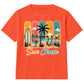 Retro Sun Chase Tropical Beach Graphic Summer Kids T-Shirt
