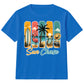 Retro Sun Chase Tropical Beach Graphic Summer Kids T-Shirt