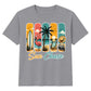 Retro Sun Chase Tropical Beach Graphic Summer Kids T-Shirt