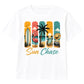 Retro Sun Chase Tropical Beach Graphic Summer Kids T-Shirt
