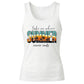Retro Tropical Sunset Beach Graphic Print Ladies Tank Top