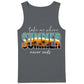 Retro Tropical Sunset Beach Graphic Print Men Tank Top