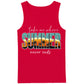 Retro Tropical Sunset Beach Graphic Print Men Tank Top