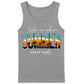 Retro Tropical Sunset Beach Graphic Print Men Tank Top