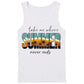 Retro Tropical Sunset Beach Graphic Print Men Tank Top