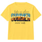 Retro Tropical Sunset Beach Slogan Print Kids T-Shirt