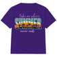 Retro Tropical Sunset Beach Slogan Print Kids T-Shirt