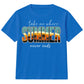 Retro Tropical Sunset Beach Slogan Print Kids T-Shirt