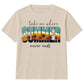 Retro Tropical Sunset Beach Slogan Print Kids T-Shirt