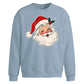 Retro Winking Santa Claus Christmas Oversized Sweatshirt