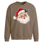 Retro Winking Santa Claus Christmas Oversized Sweatshirt