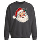 Retro Winking Santa Claus Christmas Oversized Sweatshirt
