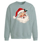 Retro Winking Santa Claus Christmas Oversized Sweatshirt