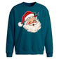 Retro Winking Santa Claus Christmas Oversized Sweatshirt
