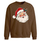 Retro Winking Santa Claus Christmas Oversized Sweatshirt