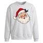 Retro Winking Santa Claus Christmas Oversized Sweatshirt