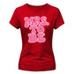 Retro Bubble Font Slogan Engagement Bride Ladies T-Shirt