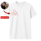 Custom Line Art Family Portrait Outline Unisex T-Shirt