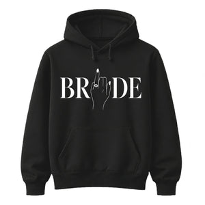 Ring Finger Block Typography Graphic Bride Unisex Hoodie