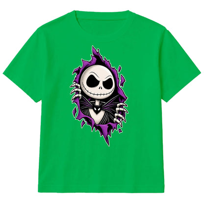 Ripped skeleton character graphic Halloween Kids T-Shirt