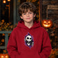 Ripping skeleton character portal Halloween Kids Hoodie