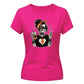Rocker coffee skeleton graphic Halloween Ladies t-shirt