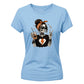 Rocker coffee skeleton graphic Halloween Ladies t-shirt