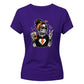 Rocker coffee skeleton graphic Halloween Ladies t-shirt