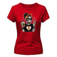 Rocker coffee skeleton graphic Halloween Ladies t-shirt