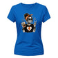 Rocker coffee skeleton graphic Halloween Ladies t-shirt