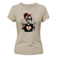 Rocker coffee skeleton graphic Halloween Ladies t-shirt