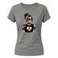 Rocker coffee skeleton graphic Halloween Ladies t-shirt