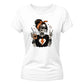 Rocker coffee skeleton graphic Halloween Ladies t-shirt