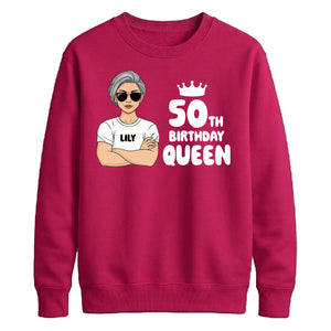 Personalized Birthday Gift Sweatshirt | Royal Birthday Queen Design for Her