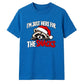Amusing festive raccoon snacks Christmas Unisex T-Shirt
