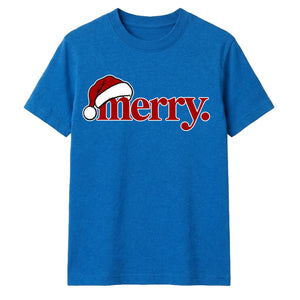 Classic retro santa hat typography Christmas Unisex T-Shirt