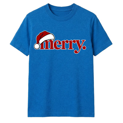 Classic retro santa hat typography Christmas Unisex T-Shirt