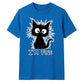 Crazy Scruffy Cat I'm Fine Slogan Graphic Unisex T-Shirt