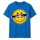 Edgy Ripped Smiley Face Anime Eyes Graphic Unisex T-Shirt