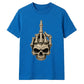 Edgy skeleton hand middle finger Halloween Unisex t-shirt