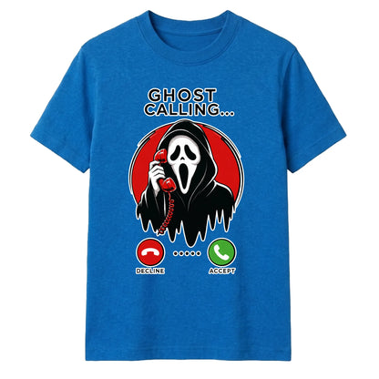 Funny ghost face phone call graphic Halloween Unisex t-shirt