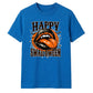Spooky vampire fangs lips graphic Halloween Unisex t-shirt