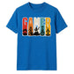 Vintage Retro Stripes Gamer Silhouette Graphic Unisex T-Shirt