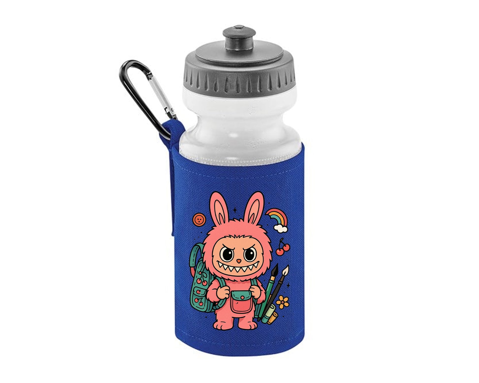 Back To School Kids Water Bottle, Labubu Printed Design, 500ml BPA Free Soft Water Bottle Included, Stylish Drink Bottle For School M8481