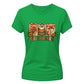 Rustic turkey pumpkin panels Thanks Giving Ladies T-Shirt